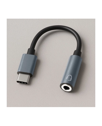 qoltec Adapter USB-C | Jack 3.5mm | 10 cm