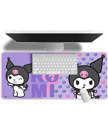 kids euroswan Mata podkładka pod myszkę 80x35cm Kuromi Hello Kitty nr 2