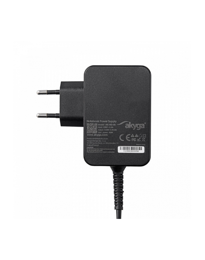 akyga Zasilacz USB-C 45W 20V/2.25-3A PD 3.0 główny