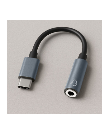 qoltec Adapter USB-C | Jack 3.5mm | 10 cm nr 1