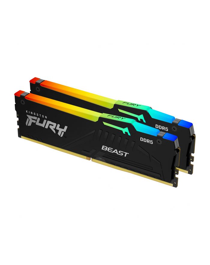 kingston Pamięć DDR5 Fury Beast RGB 128GB(2*64GB)/5600 CL40 czarna główny