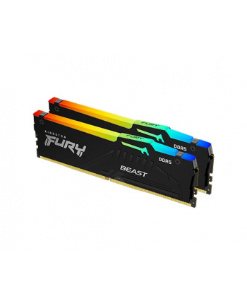 kingston Pamięć DDR5 Fury Beast RGB 128GB(2*64GB)/5600 CL40 czarna
