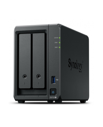 synology Serwer DS725+ 2x0HDD 4GB DDR4 AMD R1600 1x1GbE 1x2,5Gbe 3Y