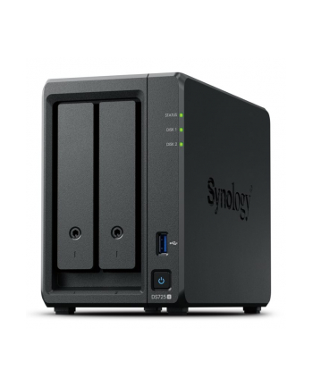 synology Serwer DS725+ 2x0HDD 4GB DDR4 AMD R1600 1x1GbE 1x2,5Gbe 3Y