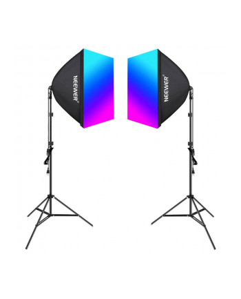 Neewer Zestaw studyjny NK800 dwa softboxy + żarówki RGB 24W 2700-6500K + statywy + wrota (423060) nr 1