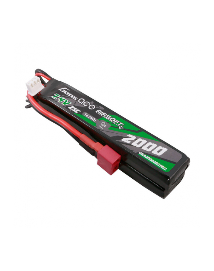 Gensace Akumulator Li-Po Gens Ace 25C 2000Mah 2S2P 7,4V Deans 2 Modułowy główny
