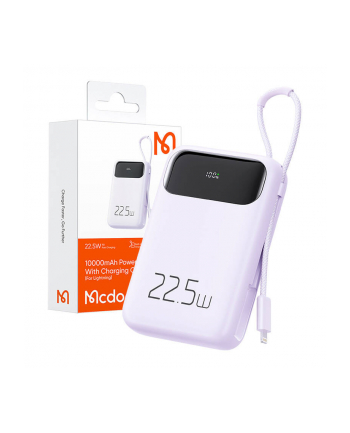 Mcdodo Powerbank 10000Mah Z Wyświetlaczem Usb Usb-C 22,5W + Kabel Lightning nr 1