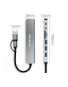 qoltec HUB Adapter 8w1 USB-C/USB | USB-C | 4xUSB | SD/TF card | Jack    3.5mm TRRS - nr 3