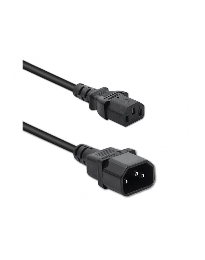 QOLTEC 50457 Kabel zasilający do UPS IEC C13/C14 3x0.75mm 1m główny