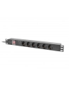 LANBERG listwa zasilajaca rack PDU 19inch 1U 10A 6x Schuko C14 2m czarna - nr 1