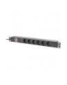 LANBERG listwa zasilajaca rack PDU 19inch 1U 10A 6x Schuko C14 2m czarna - nr 2