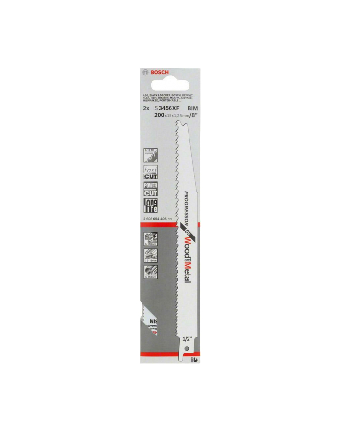 Bosch Brzeszczot Heavy for Wood and Metal S 1411 DF 2 szt 2608654405 główny