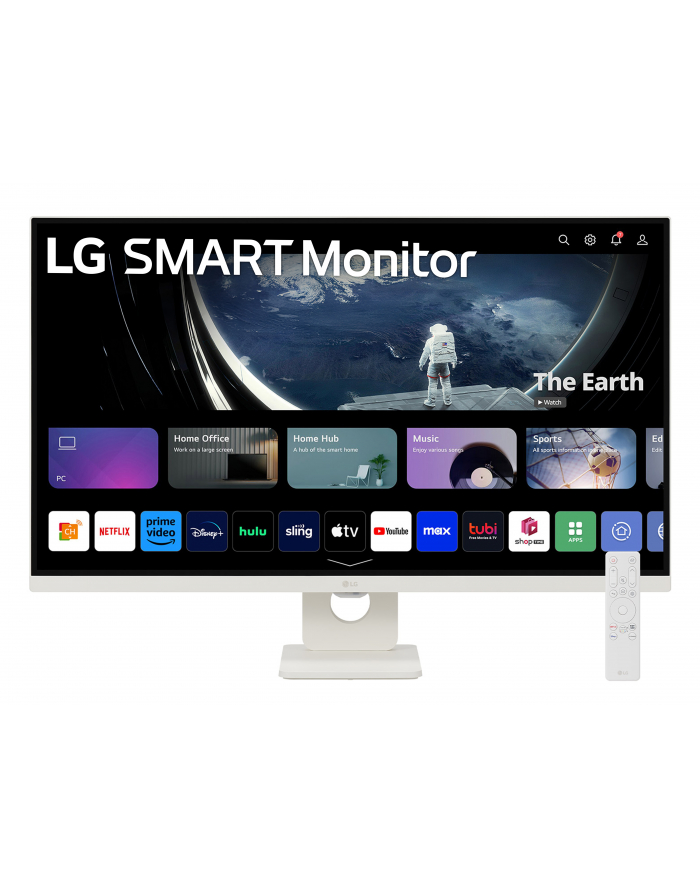 LG 32U721SA-W 31.5inch Smart Monitor UHD IPS WebOS 60Hz 5ms 250cd/m2 HDMI2.1x2 USB C PD 65W HUB USB główny