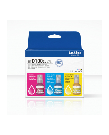 BROTHER BTD100 INK BOTTLE VALUE PK 1XC/M/Y - CEE