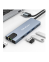 qoltec HUB Adapter USB-C 5w1 | USB-C PD 100W | 2xUSB | HDMI 4K | RJ45 - nr 2
