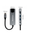 qoltec HUB Adapter USB-C 5w1 | USB-C PD 100W | 2xUSB | HDMI 4K | RJ45 - nr 3