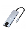 qoltec HUB Adapter USB-C 5w1 | USB-C PD 100W | 2xUSB | HDMI 4K | RJ45 - nr 4