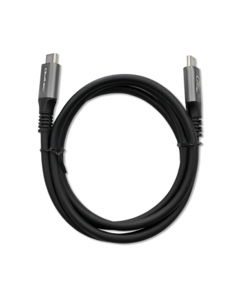 qoltec Kabel USB4 Ultra-Fast | USB-C PD 240W | Thunderbolt 3/4 | 4K |   40Gb/s | 1m | Czarny