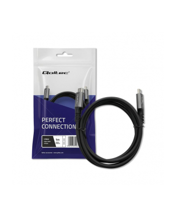 qoltec Kabel USB4 Ultra-Fast | USB-C PD 240W | Thunderbolt 3/4 | 4K |   40Gb/s | 1m | Czarny nr 1