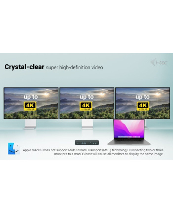 i-tec Stacja dokująca USB-C Intelligent Triple Display Docking Station Power Delivery 100W nr 2