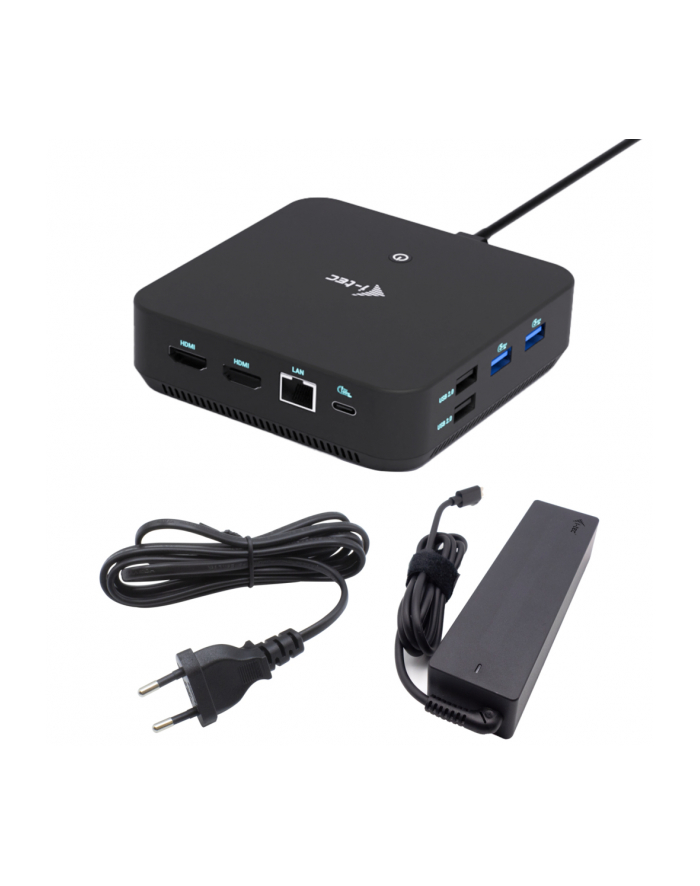 i-tec Stacja dokująca USB-C DP Dual HDMI Power Delivery 100W + Uniwersalna Ładowarka 100W główny