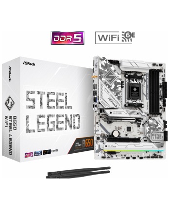asrock Płyta główna B650 STEEL LEGEND WIFI AM5 4DDR5 HDMI/DP M.2 ATX nr 1