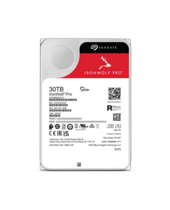 SEAGATE Ironwolf PRO Enterprise NAS HDD 30TB 7200rpm 6Gb/s SATA 256MB cache 8.9cm 3.5inch 24x7 for NAS RAID Rackmount systems BL