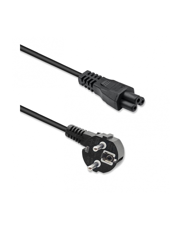 QOLTEC 50458 Kabel zasilający kątowy SCHUKO IEC C5 Koniczynka 3x1.0mm 1.5m główny