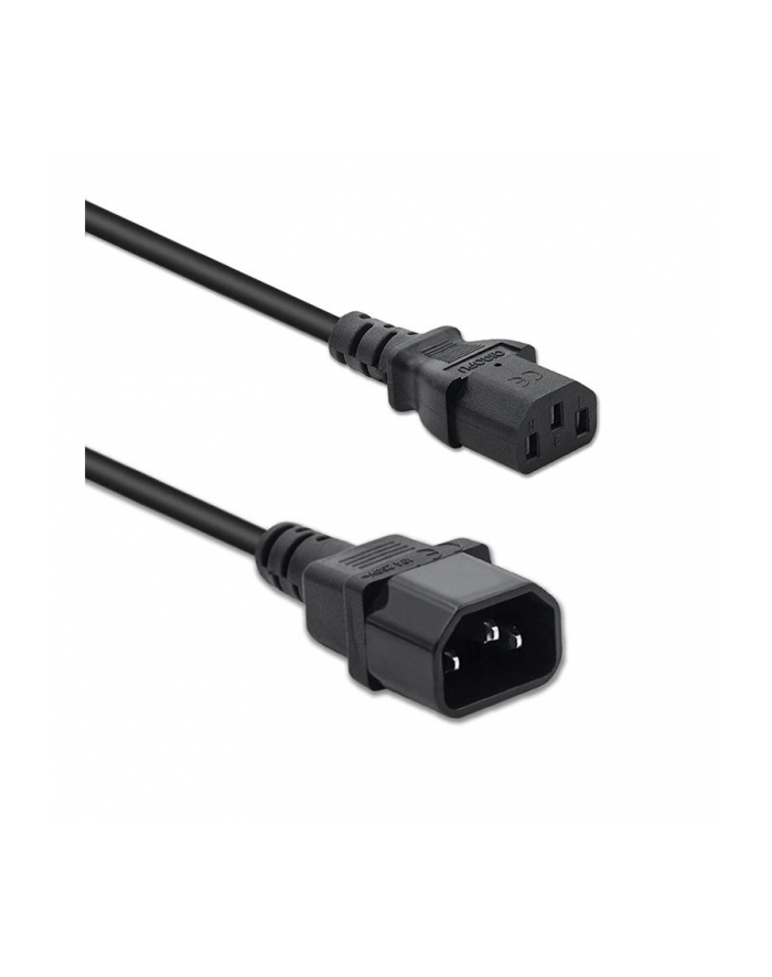 QOLTEC 50459 Kabel zasilający do UPS IEC C13/C14 3x1.0mm 1.5m główny