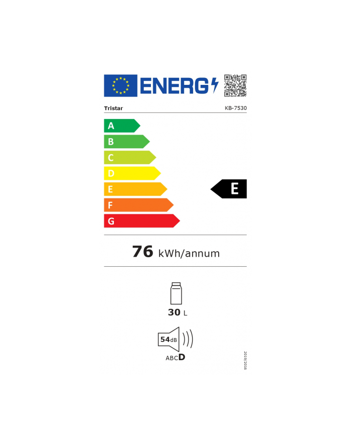 Tristar Kb 7530 Lodówka Z Funkcją Grzania Eek E A G Termoelektryczna 12 V 230 Szary Biały 30L 18 °C główny