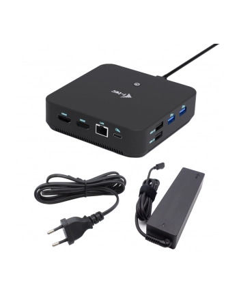 i-tec Stacja dokująca USB-C DP Dual HDMI Power Delivery 100W + Uniwersalna Ładowarka 100W