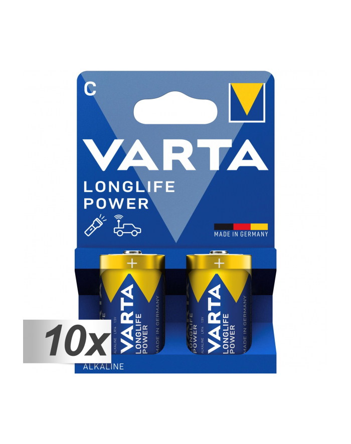 10x2 Varta Longlife Power Baby C LR 14 PU karton wewn. główny