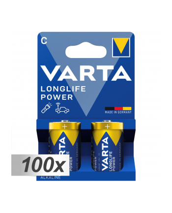 100x2 Varta Longlife Power Baby C LR 14  PU karton zbiorczy