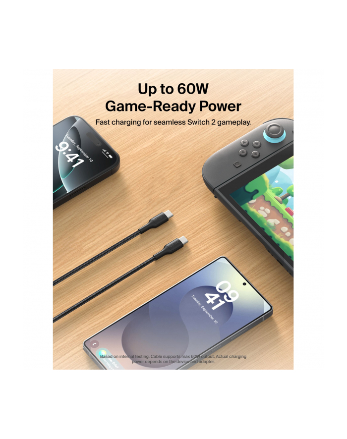 Belkin USB-C/USB-C Gaming kabel 2m  Switch 2   ENA008hq2MBK główny