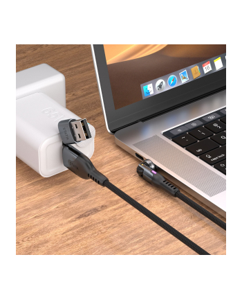 STATIK PowerPivot Pro braided czerwonyating USB-C Cable Black 3m