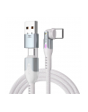 STATIK PowerPivot Pro czerwonyating 2-in-1 USB-C Cable White 2m - nr 1