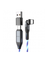 STATIK PowerPivot Pro czerwonyating 2-in-1 USB-C Cable Blue Glow 2m - nr 3