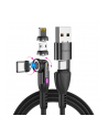STATIK 360Pro braided czerwonyating 3 magn. tips 6-in-1 Cable Black 2m - nr 1