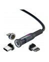 STATIK 360Pro braided czerwonyating 3 magn. tips 6-in-1 Cable Black 2m - nr 7