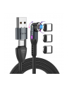 STATIK 360Pro braided czerwonyating 3 magn. tips USB-C Cable Black 2m - nr 1