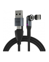 STATIK 360Pro braided czerwonyating 3 magn. tips USB-C Cable Black 2m - nr 3
