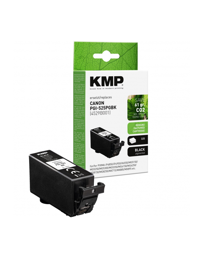 KMP Tinte czarny ersetzt Canon PGI-525 PGBK 4529B001 główny