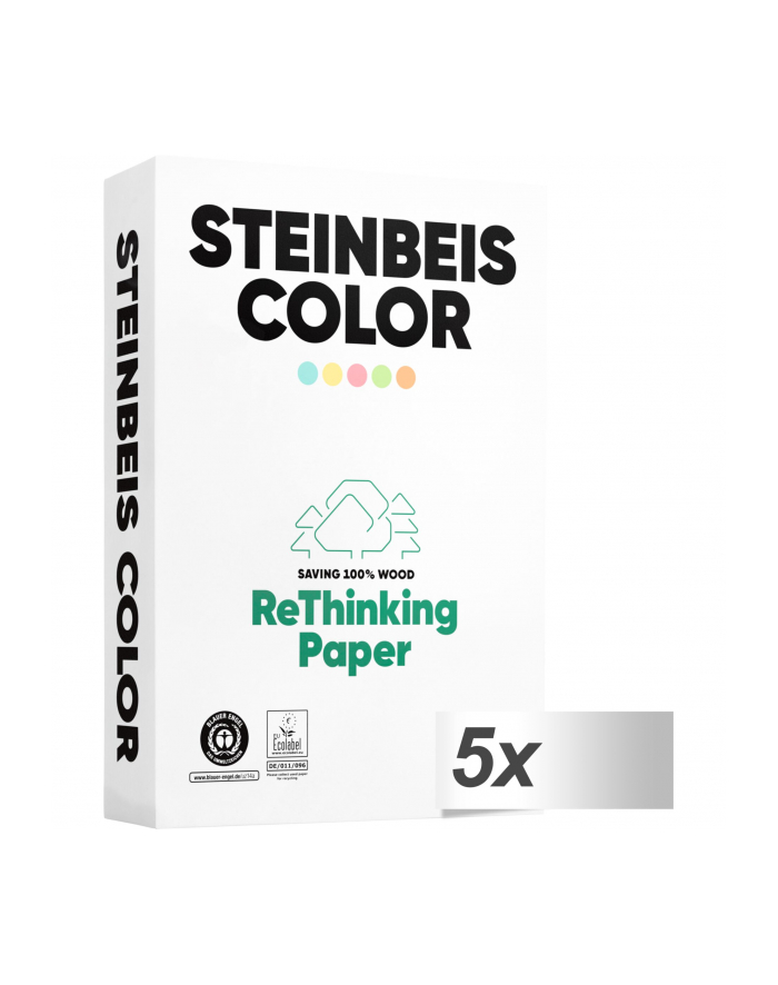 5x 500 Bl Steinbeis Magic Colour zolty A 4 80 g Recyclingpapier główny