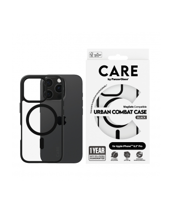 CARE by PanzerGlass Case Transp Black Frame MagSafe iP 16 Pro nr 1