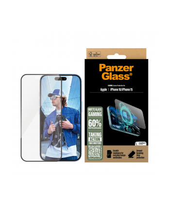 PanzerGlass Gaming Screen Pczerwonyector iPhone 16 15 UWF nr 1