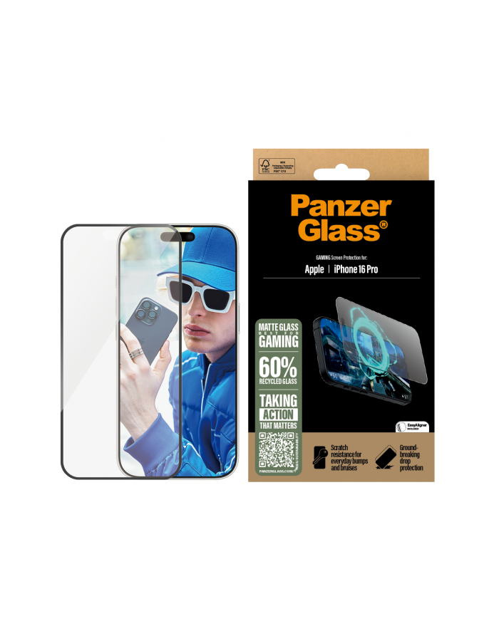 PanzerGlass Gaming Screen Pczerwonyector iPhone 16 Pro UWF główny