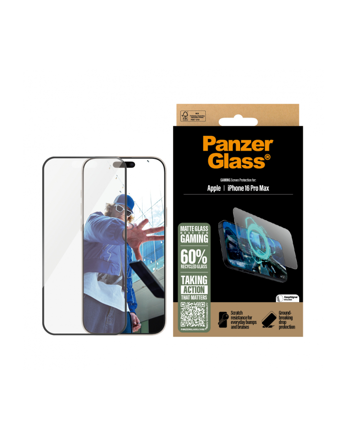 PanzerGlass Gaming Screen Pczerwonyector iPhone 16 Pro Max UWF główny