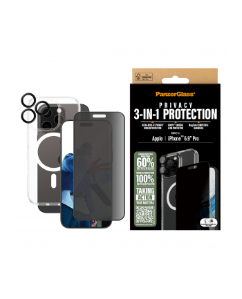 PanzerGlass 3-in-1 Privacy Pczerwonyection Bundle iP 16 Pro Max nr 1
