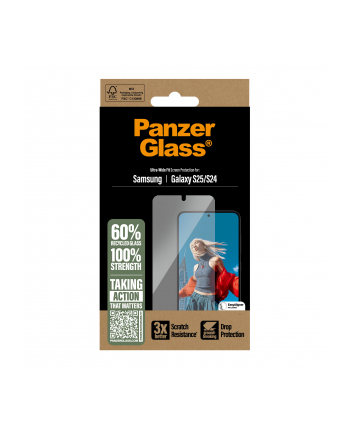 PanzerGlass Screen Pczerwonyector Samsung Galaxy S25 S24 UWF