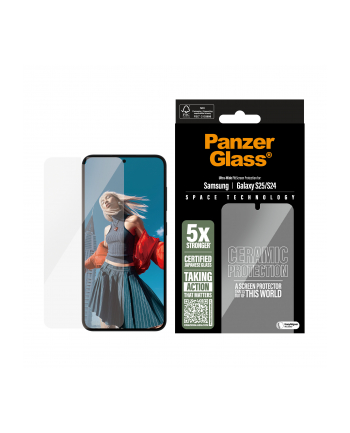 PanzerGlass Ceramic Screen Pczerwonyector Samsung Galaxy S25 S24 nr 1